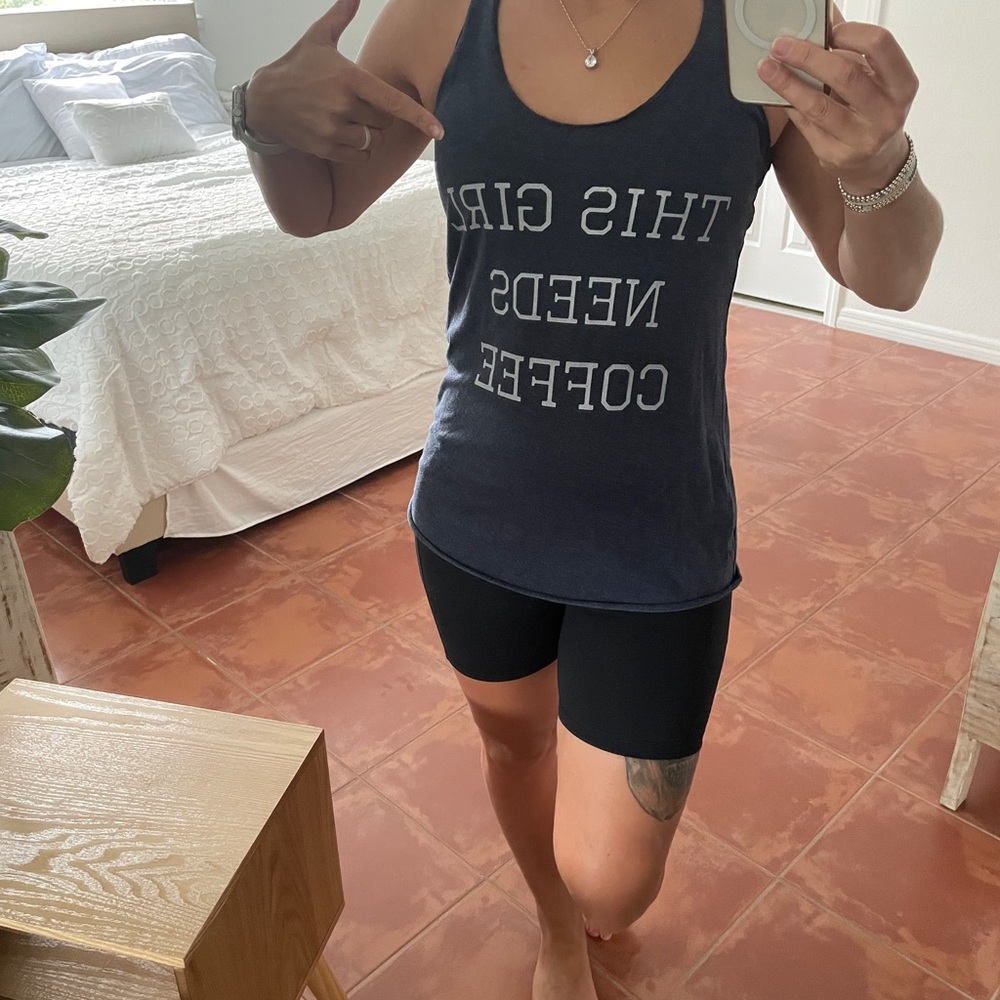 Women's Navy Graphic Tank Top
